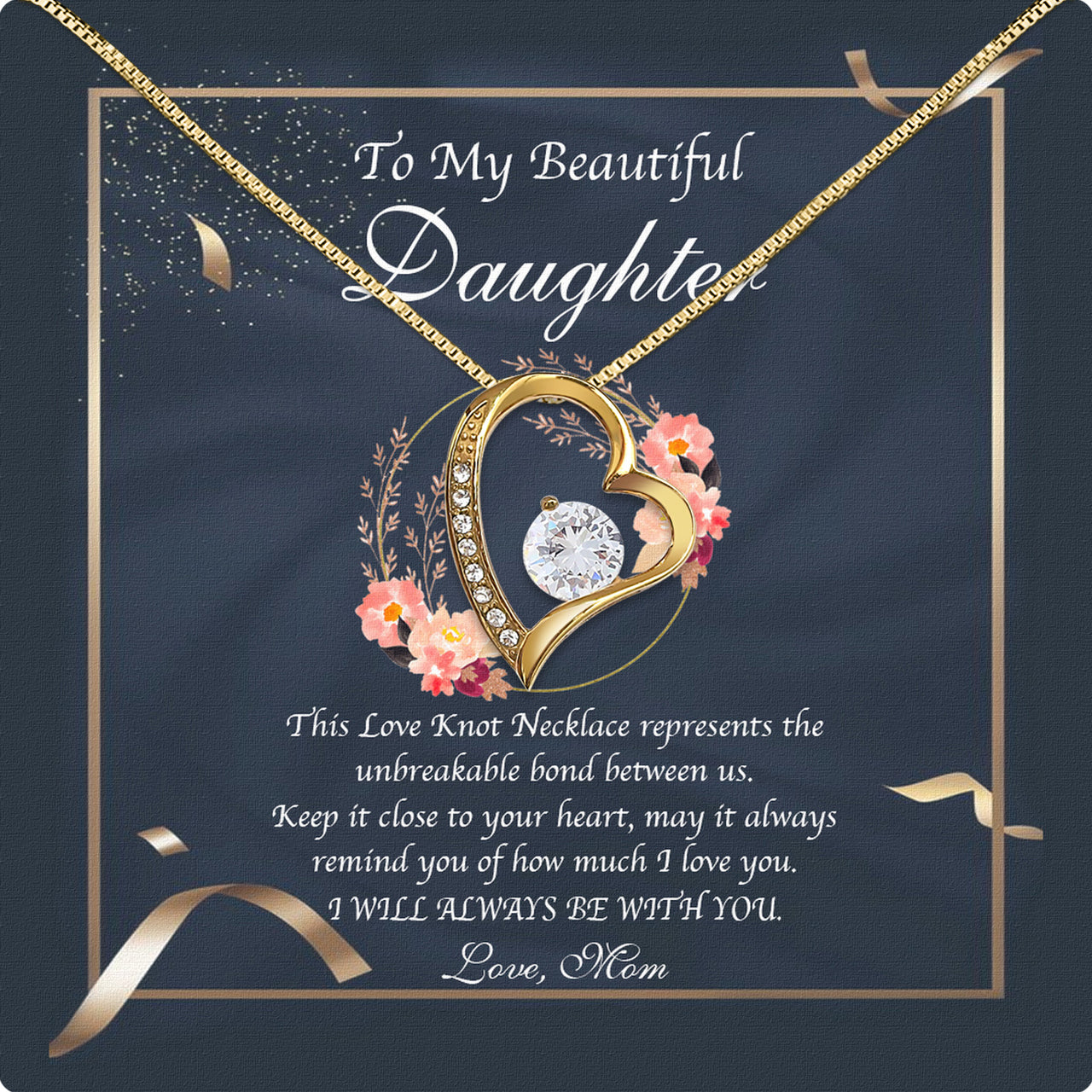 Daughter from Mom Necklace: A Lighted Reminder of Your Unbreakable Love