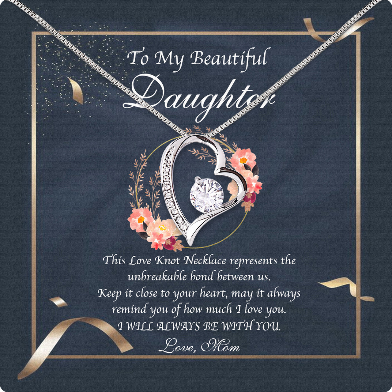 Daughter from Mom Necklace: A Lighted Reminder of Your Unbreakable Love