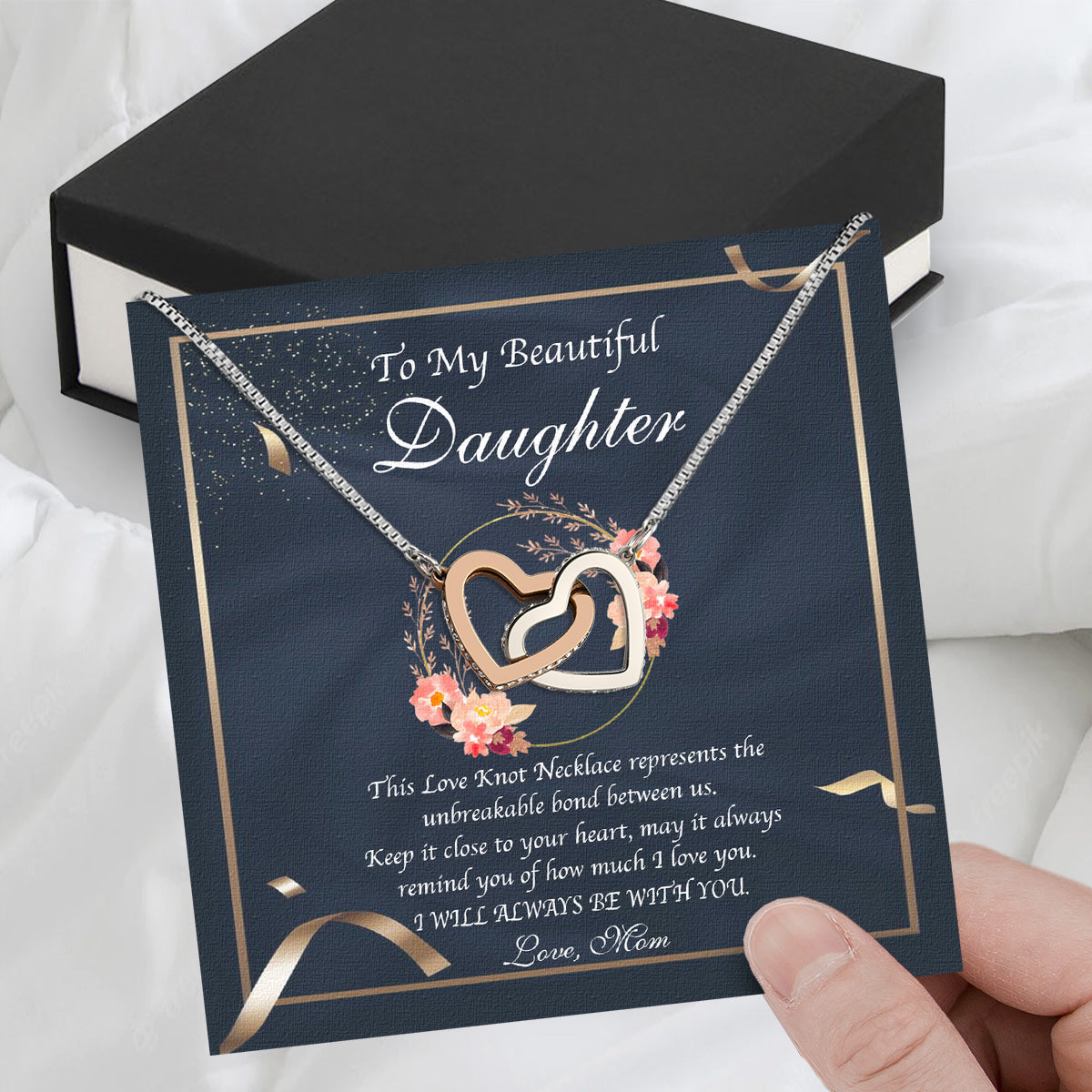 Daughter from Mom Necklace: A Lighted Reminder of Your Unbreakable Love