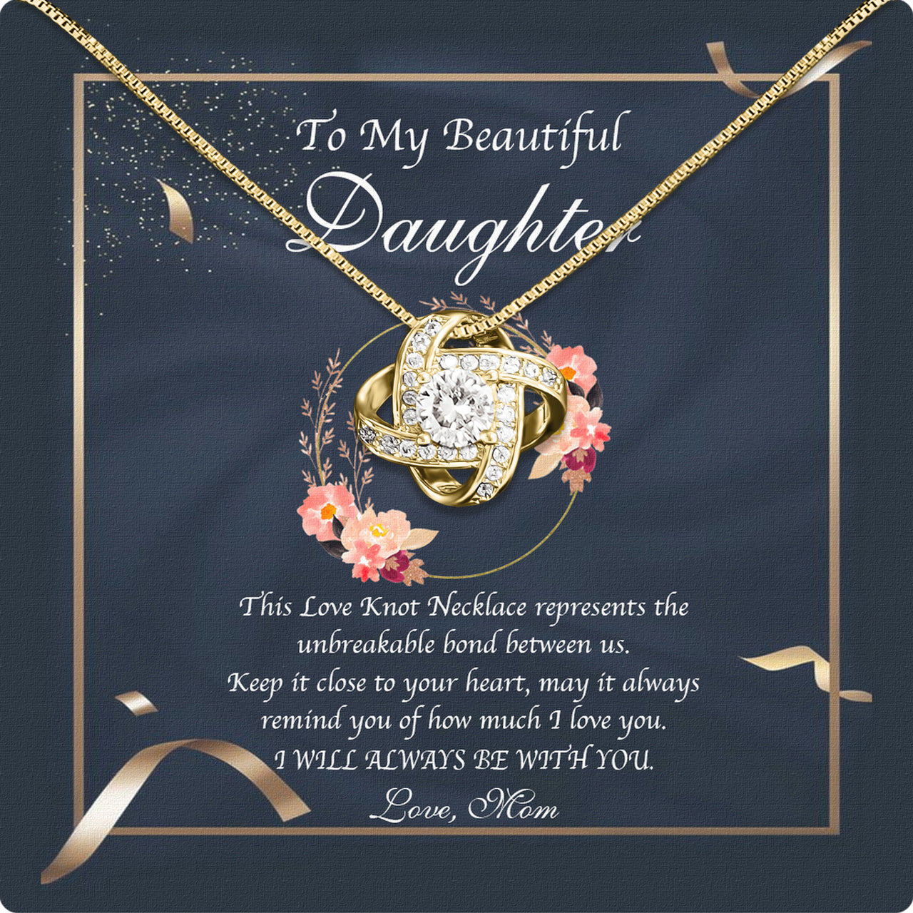 Daughter from Mom Necklace: A Lighted Reminder of Your Unbreakable Love