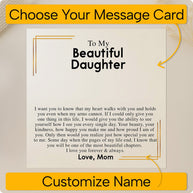 To My Daughter Necklace From Mom With Message Card - Most Beautiful Chapter of My Life