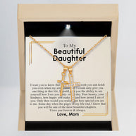 To My Daughter Necklace From Mom With Message Card - Most Beautiful Chapter of My Life