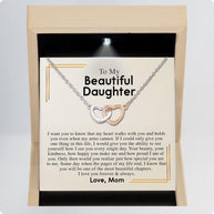 To My Daughter Necklace From Mom With Message Card - Most Beautiful Chapter of My Life