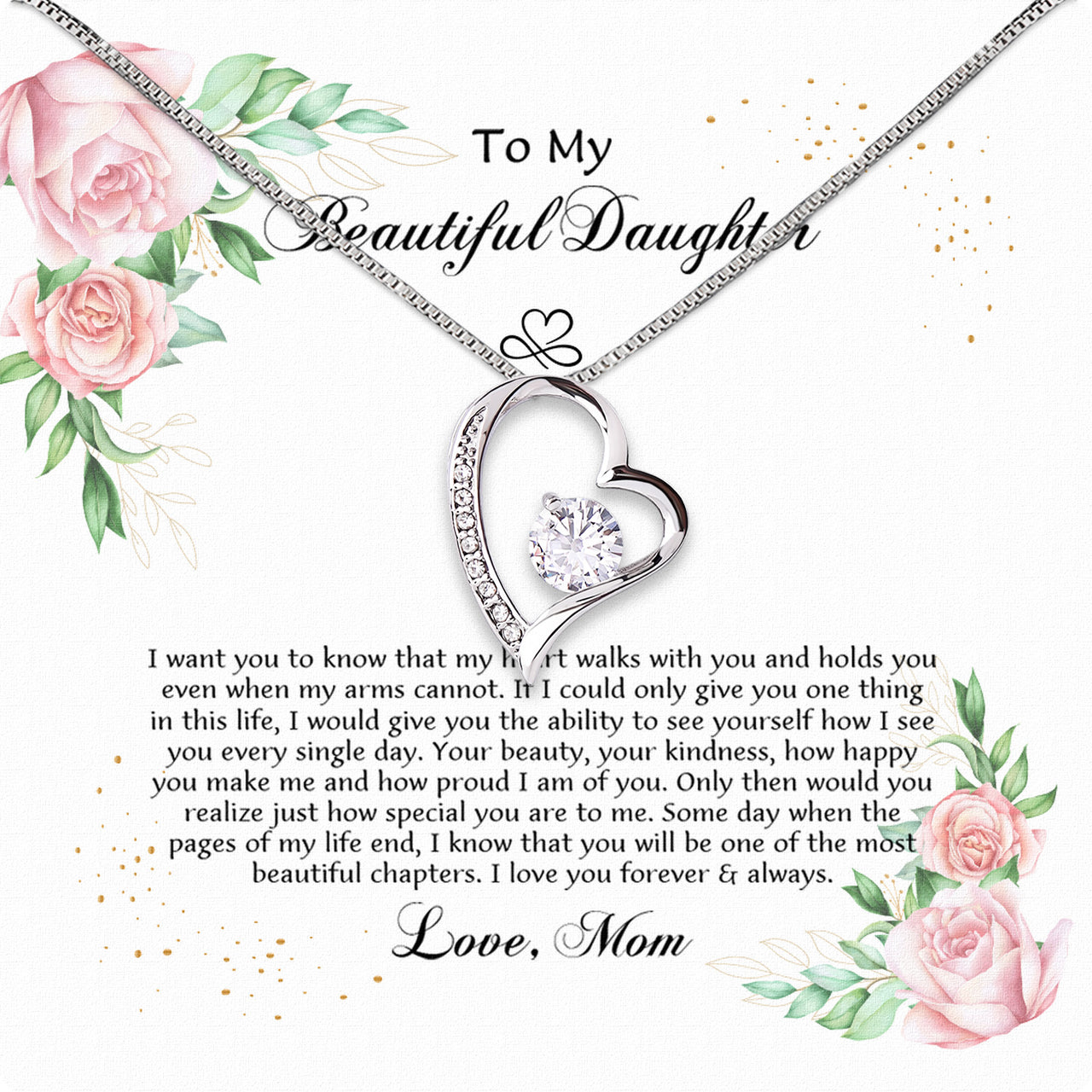 Daughter from Mom Necklace: A Lighted Reminder of Your Unbreakable Love