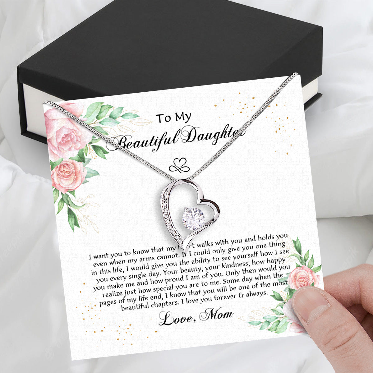 Daughter from Mom Necklace: A Lighted Reminder of Your Unbreakable Love