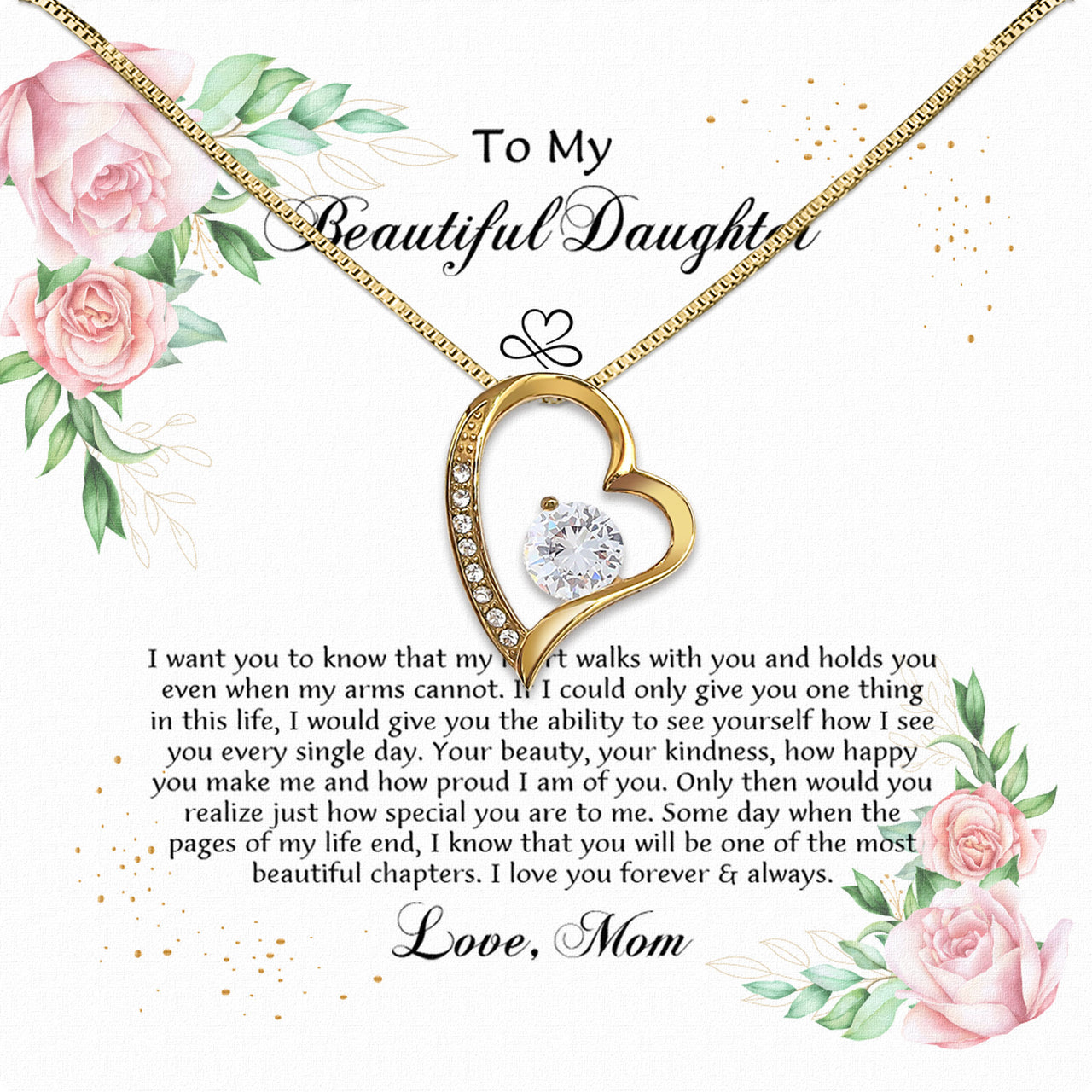 Daughter from Mom Necklace: A Lighted Reminder of Your Unbreakable Love