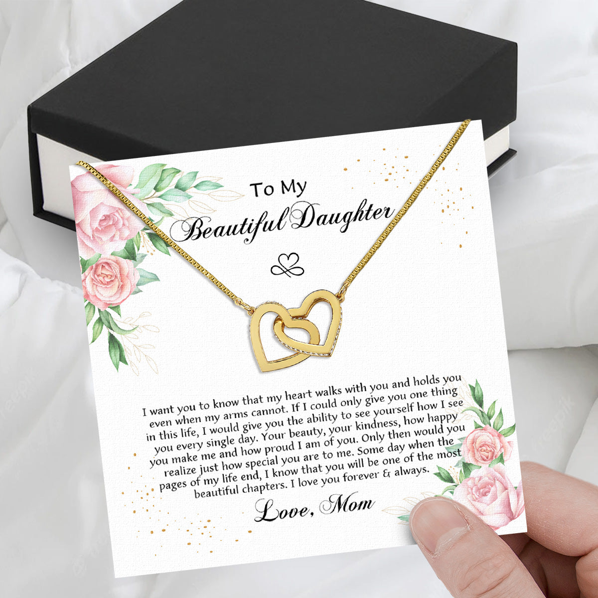 Daughter from Mom Necklace: A Lighted Reminder of Your Unbreakable Love