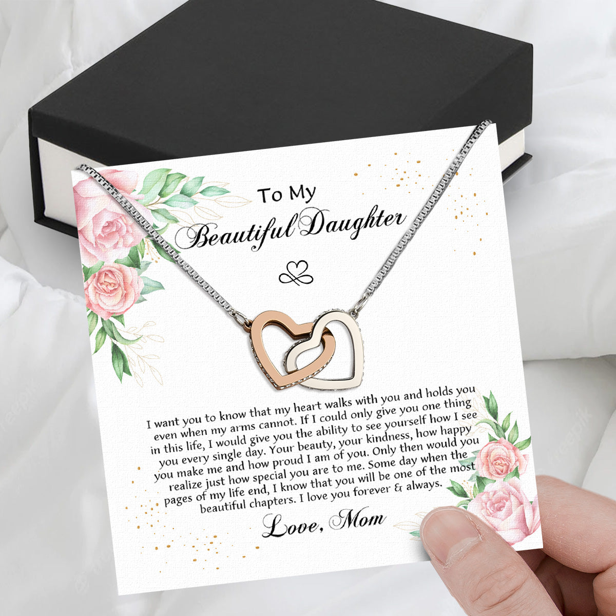 Daughter from Mom Necklace: A Lighted Reminder of Your Unbreakable Love