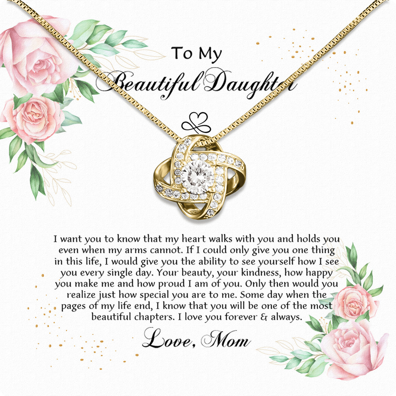 Daughter from Mom Necklace: A Lighted Reminder of Your Unbreakable Love