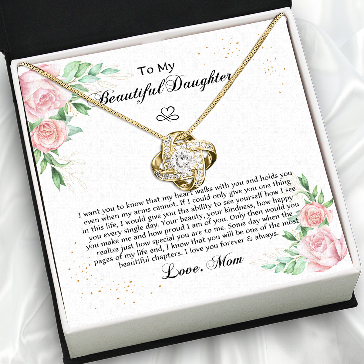 Daughter from Mom Necklace: A Lighted Reminder of Your Unbreakable Love