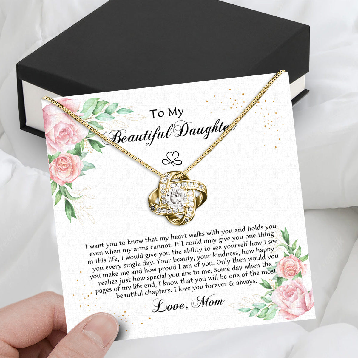 Daughter from Mom Necklace: A Lighted Reminder of Your Unbreakable Love