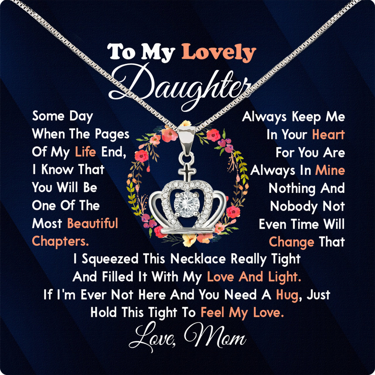 Daughter from Mom Necklace: A Lighted Reminder of Your Unbreakable Love