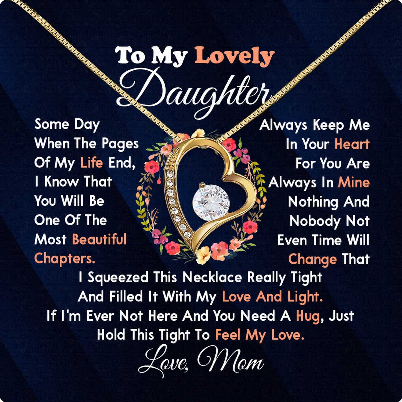 Daughter from Mom Necklace: A Lighted Reminder of Your Unbreakable Love