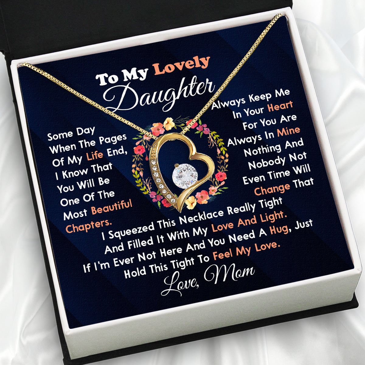 Daughter from Mom Necklace: A Lighted Reminder of Your Unbreakable Love