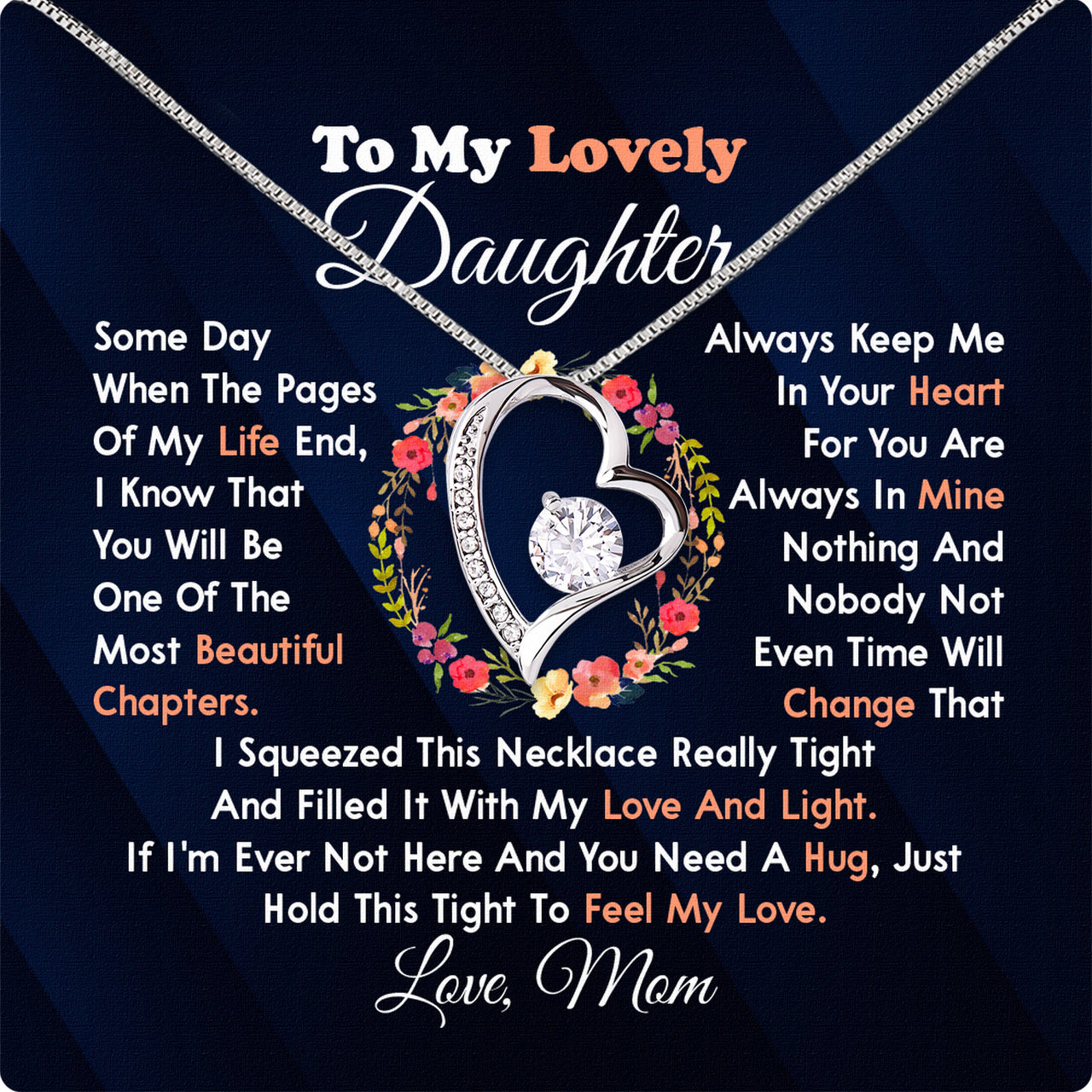 Daughter from Mom Necklace: A Lighted Reminder of Your Unbreakable Love