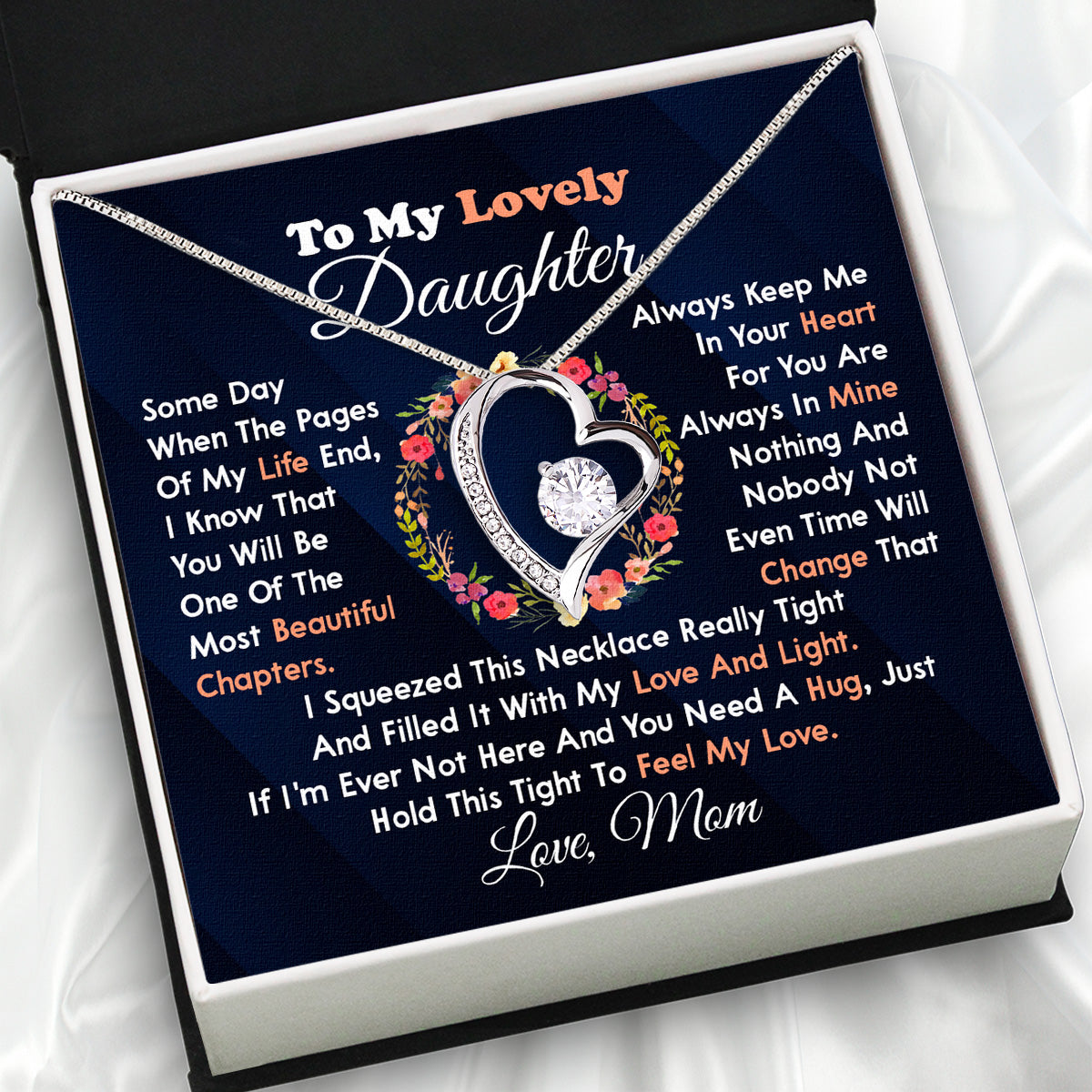 Daughter from Mom Necklace: A Lighted Reminder of Your Unbreakable Love