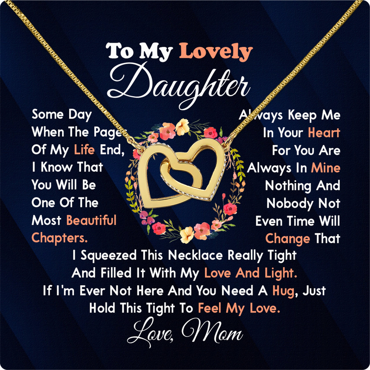 Daughter from Mom Necklace: A Lighted Reminder of Your Unbreakable Love