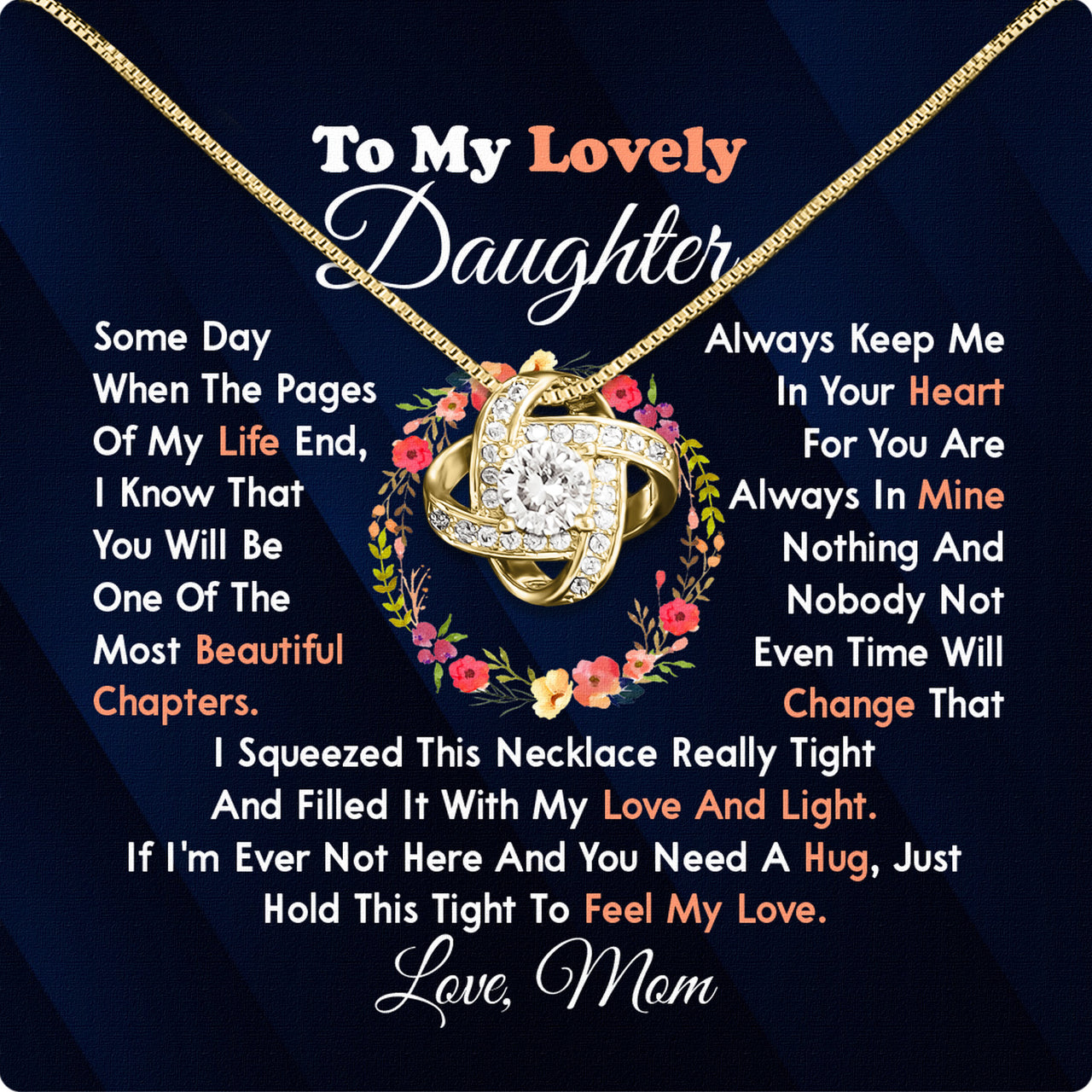 Daughter from Mom Necklace: A Lighted Reminder of Your Unbreakable Love