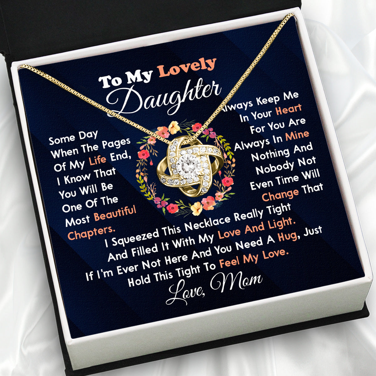 Daughter from Mom Necklace: A Lighted Reminder of Your Unbreakable Love