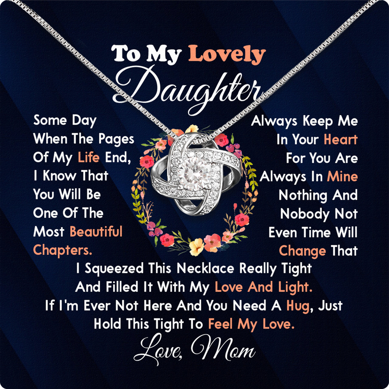 Daughter from Mom Necklace: A Lighted Reminder of Your Unbreakable Love