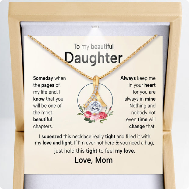 To My Daughter Necklace From Mom With Heartfelt Message - Unique Jewelry For Daughter - Always in Mine