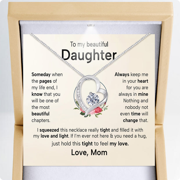 To My Daughter Necklace From Mom With Heartfelt Message - Unique Jewelry For Daughter - Always in Mine