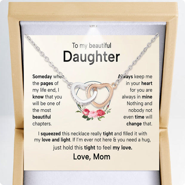 To My Daughter Necklace From Mom With Heartfelt Message - Unique Jewelry For Daughter - Always in Mine