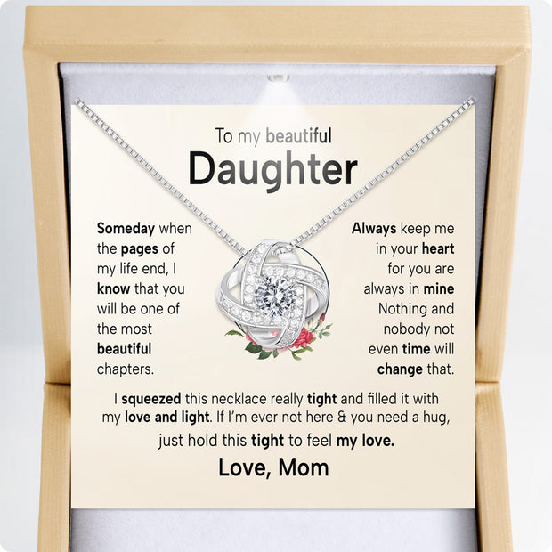 To My Daughter Necklace From Mom With Heartfelt Message - Unique Jewelry For Daughter - Always in Mine