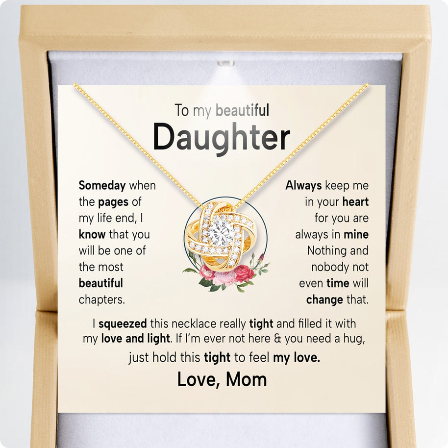 To My Daughter Necklace From Mom With Heartfelt Message - Unique Jewelry For Daughter - Always in Mine