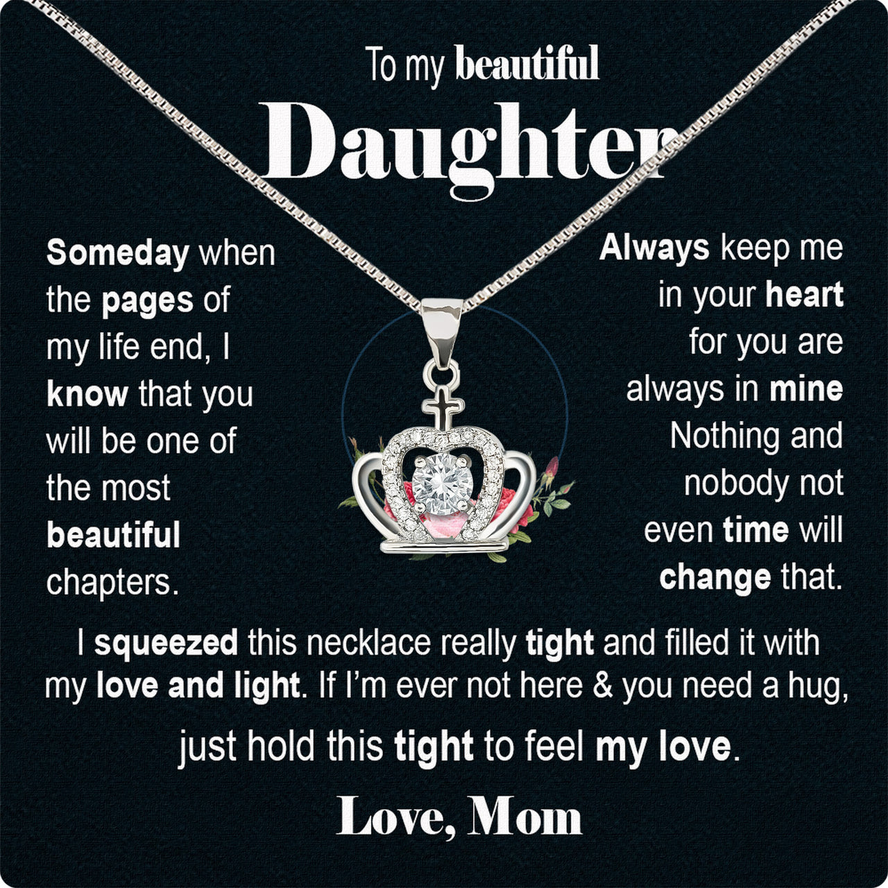 Daughter from Mom Necklace: A Lighted Reminder of Your Unbreakable Love