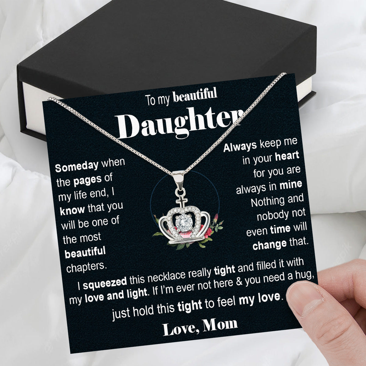 Daughter from Mom Necklace: A Lighted Reminder of Your Unbreakable Love