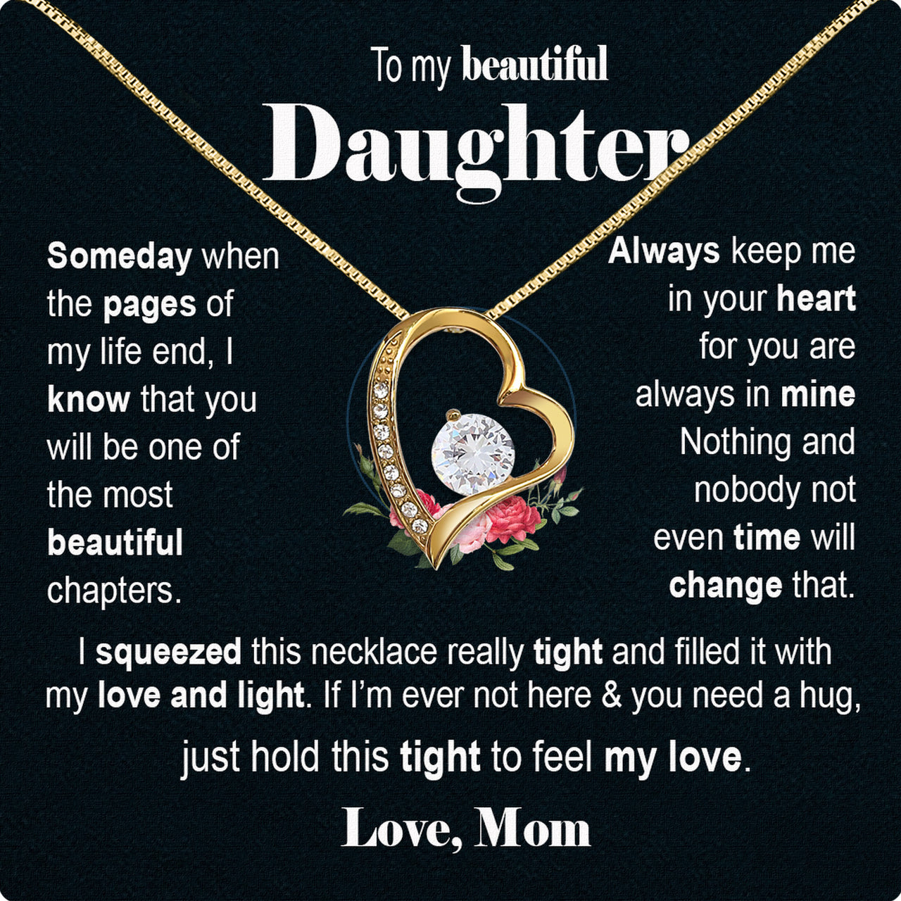 Daughter from Mom Necklace: A Lighted Reminder of Your Unbreakable Love