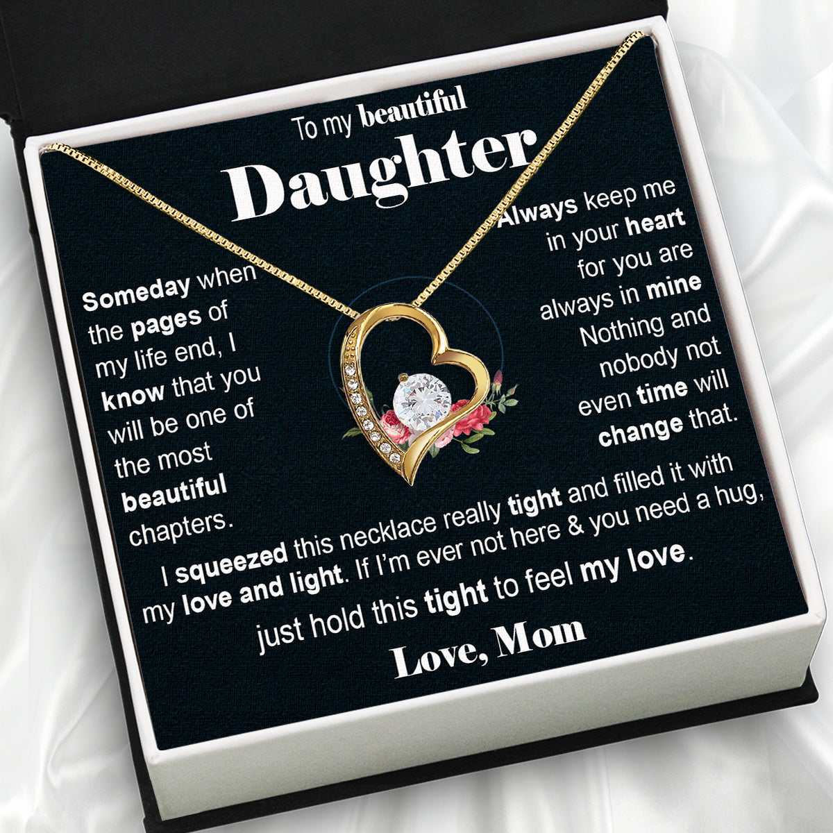 Daughter from Mom Necklace: A Lighted Reminder of Your Unbreakable Love