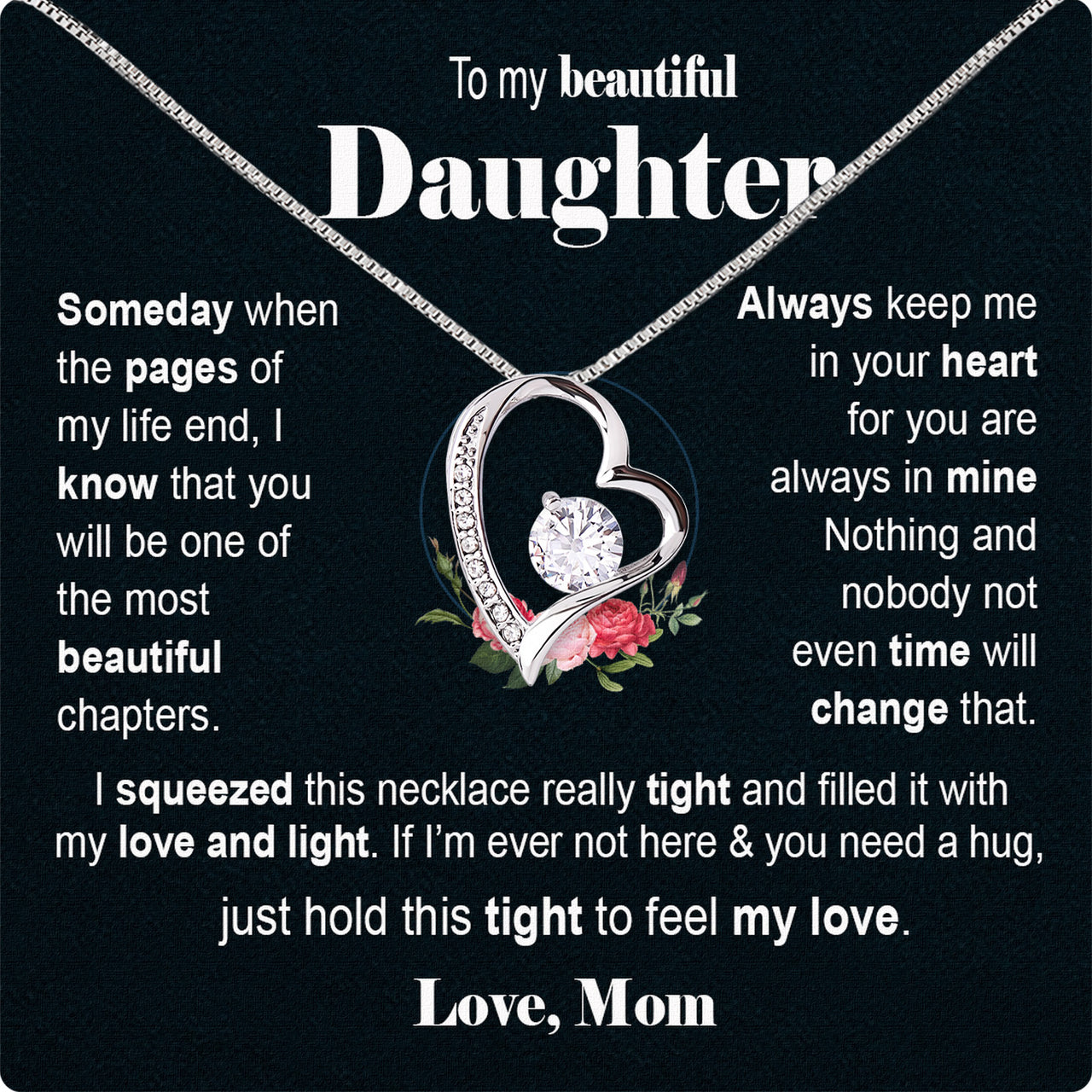 Daughter from Mom Necklace: A Lighted Reminder of Your Unbreakable Love