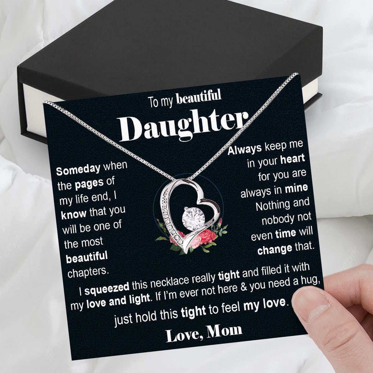 Daughter from Mom Necklace: A Lighted Reminder of Your Unbreakable Love