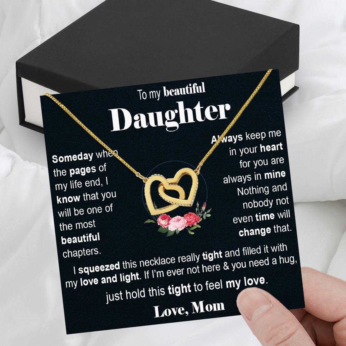 Daughter from Mom Necklace: A Lighted Reminder of Your Unbreakable Love