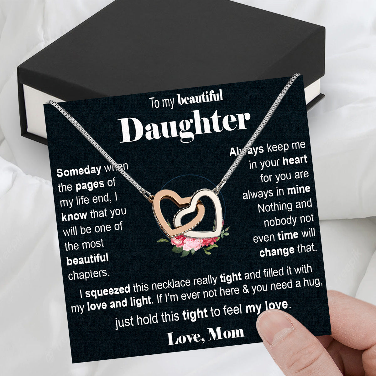 Daughter from Mom Necklace: A Lighted Reminder of Your Unbreakable Love