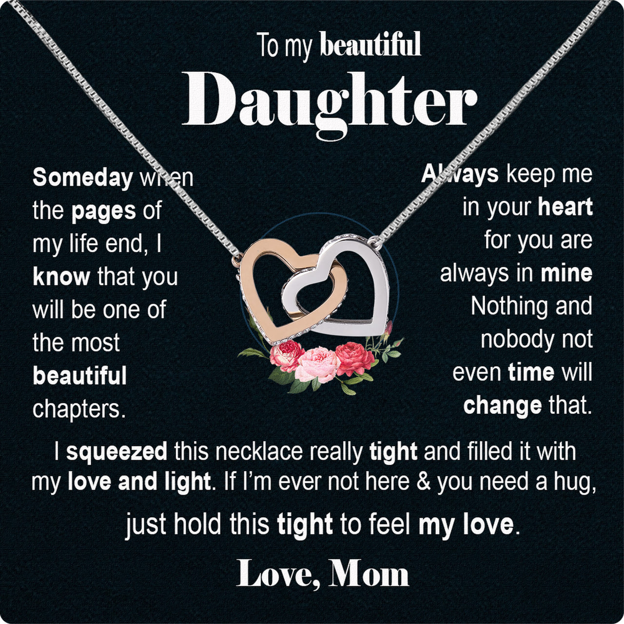 Daughter from Mom Necklace: A Lighted Reminder of Your Unbreakable Love