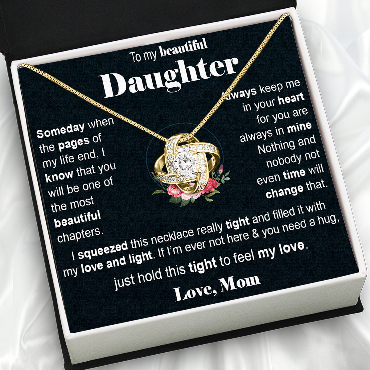 Daughter from Mom Necklace: A Lighted Reminder of Your Unbreakable Love