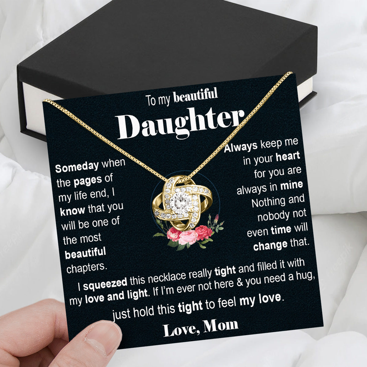 Daughter from Mom Necklace: A Lighted Reminder of Your Unbreakable Love