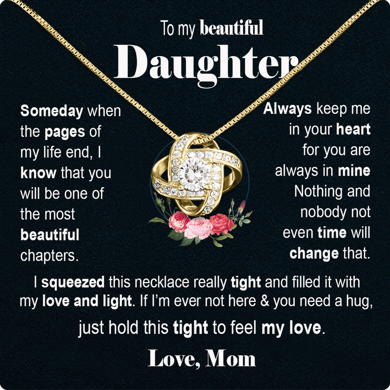 Daughter from Mom Necklace: A Lighted Reminder of Your Unbreakable Love