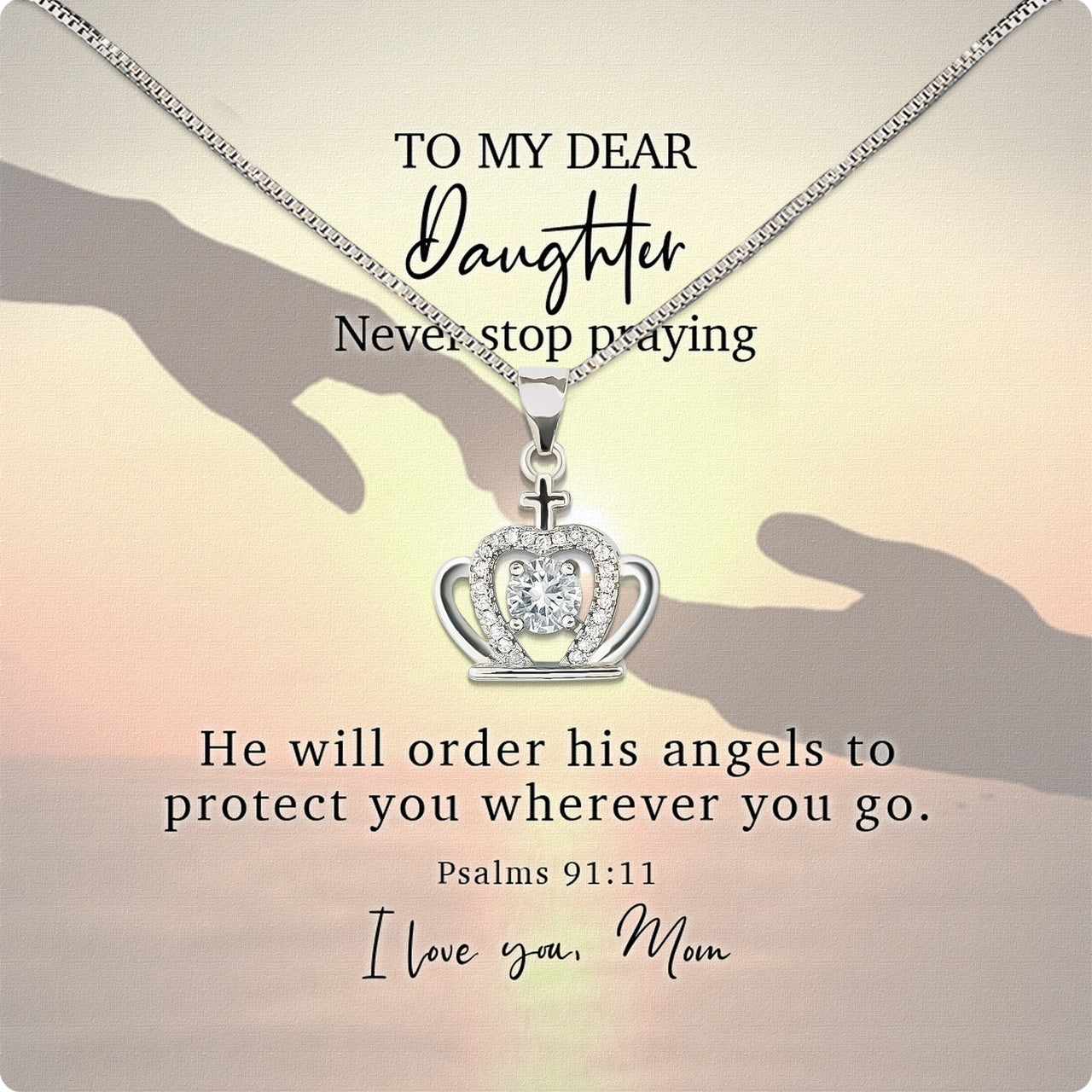 Daughter from Mom Necklace: A Lighted Reminder of Your Unbreakable Love