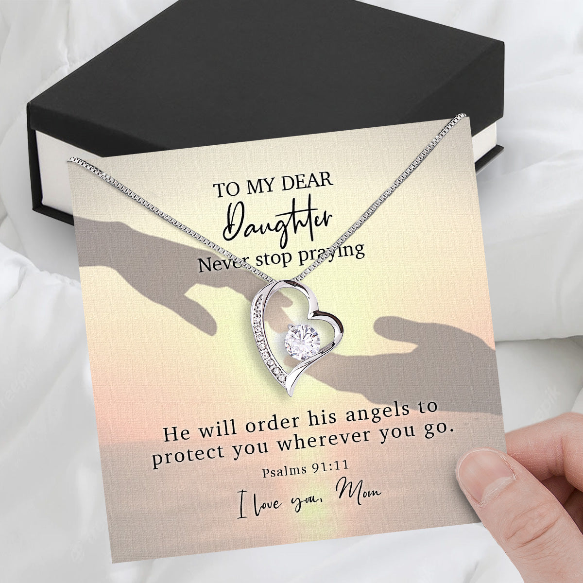 Daughter from Mom Necklace: A Lighted Reminder of Your Unbreakable Love