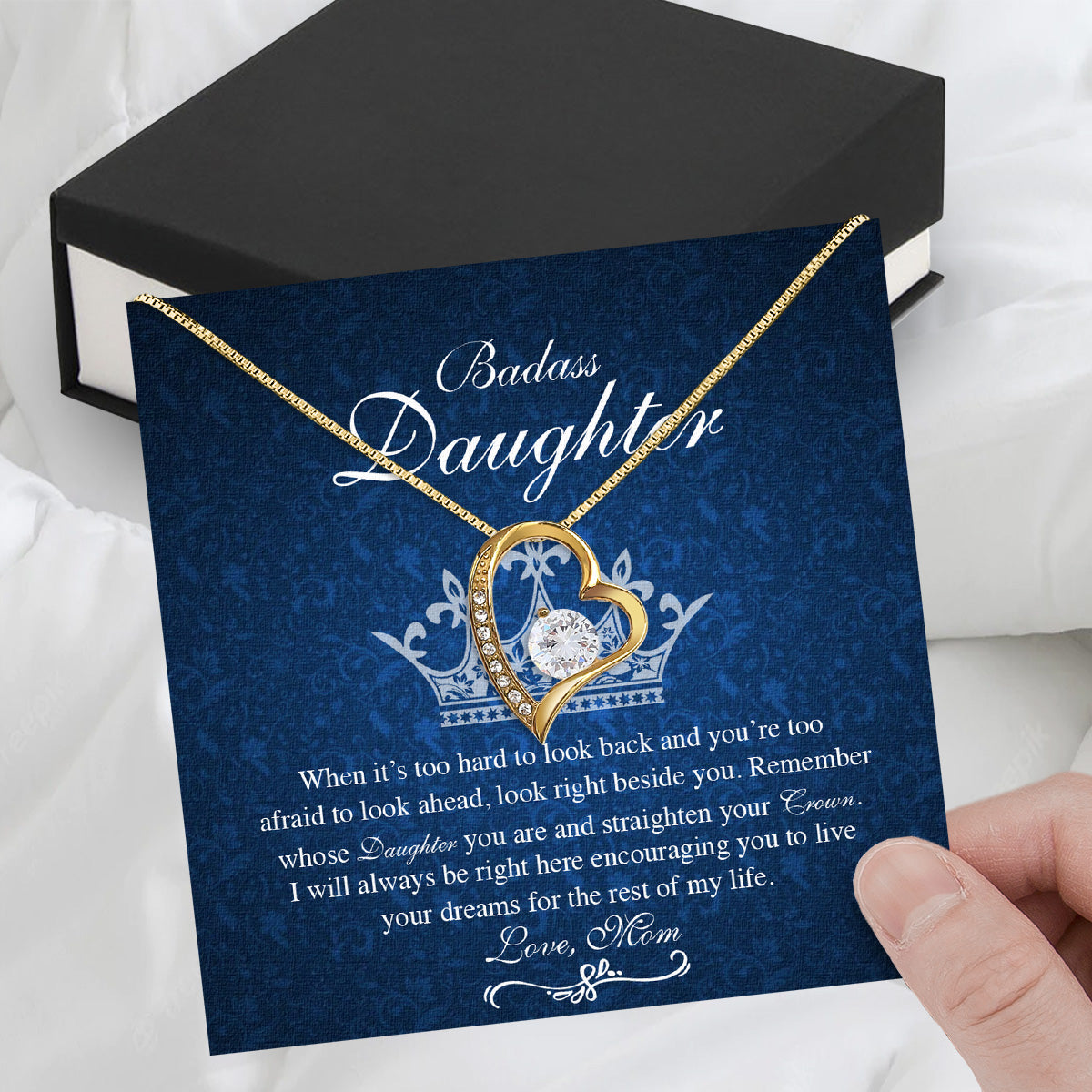 Daughter from Mom Necklace: A Lighted Reminder of Your Unbreakable Love