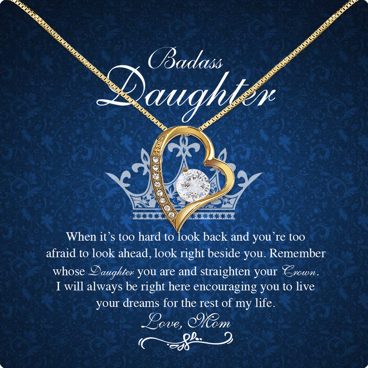 Daughter from Mom Necklace: A Lighted Reminder of Your Unbreakable Love