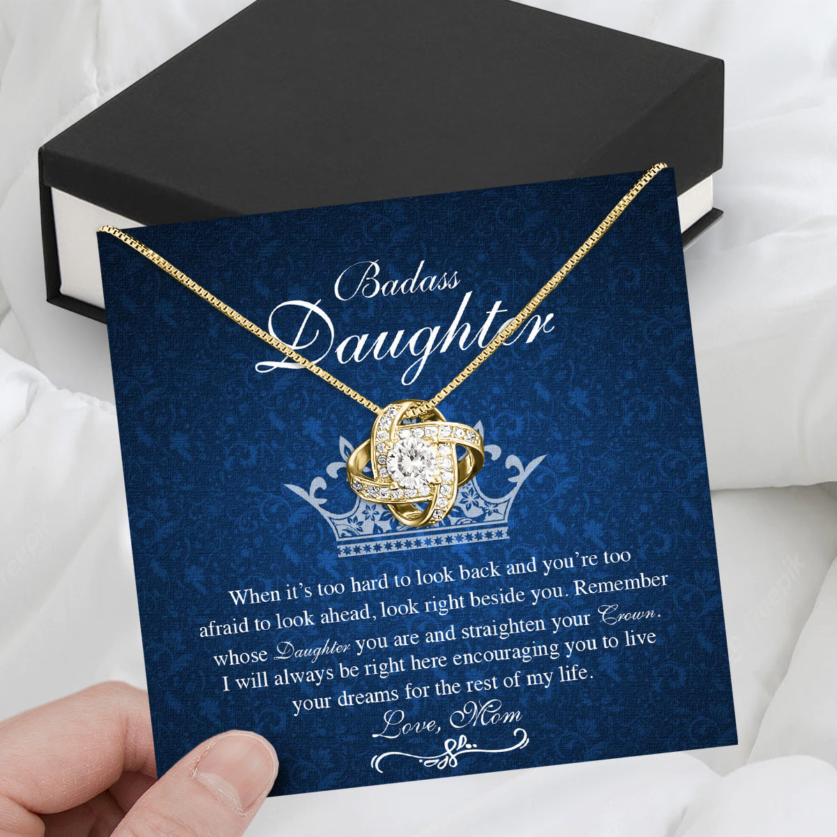 Daughter from Mom Necklace: A Lighted Reminder of Your Unbreakable Love