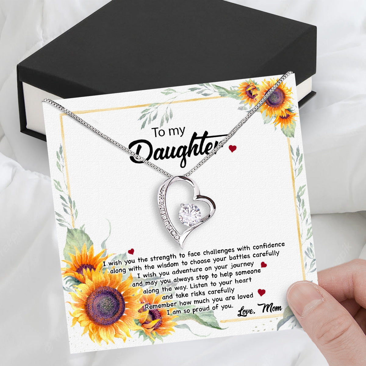 Daughter from Mom Necklace: A Lighted Reminder of Your Unbreakable Love