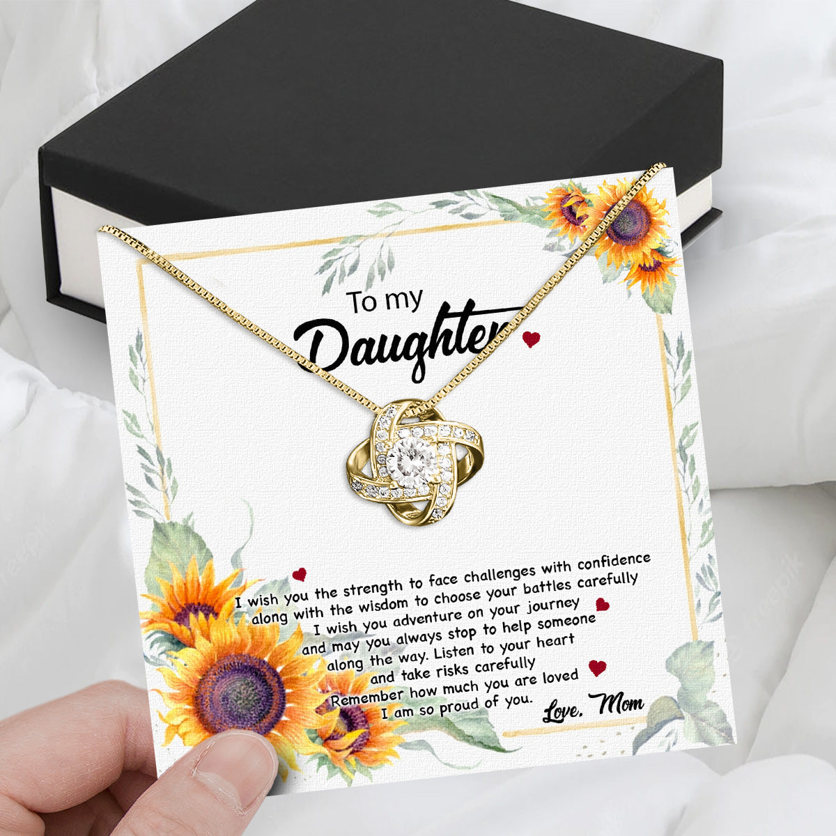 Daughter from Mom Necklace: A Lighted Reminder of Your Unbreakable Love