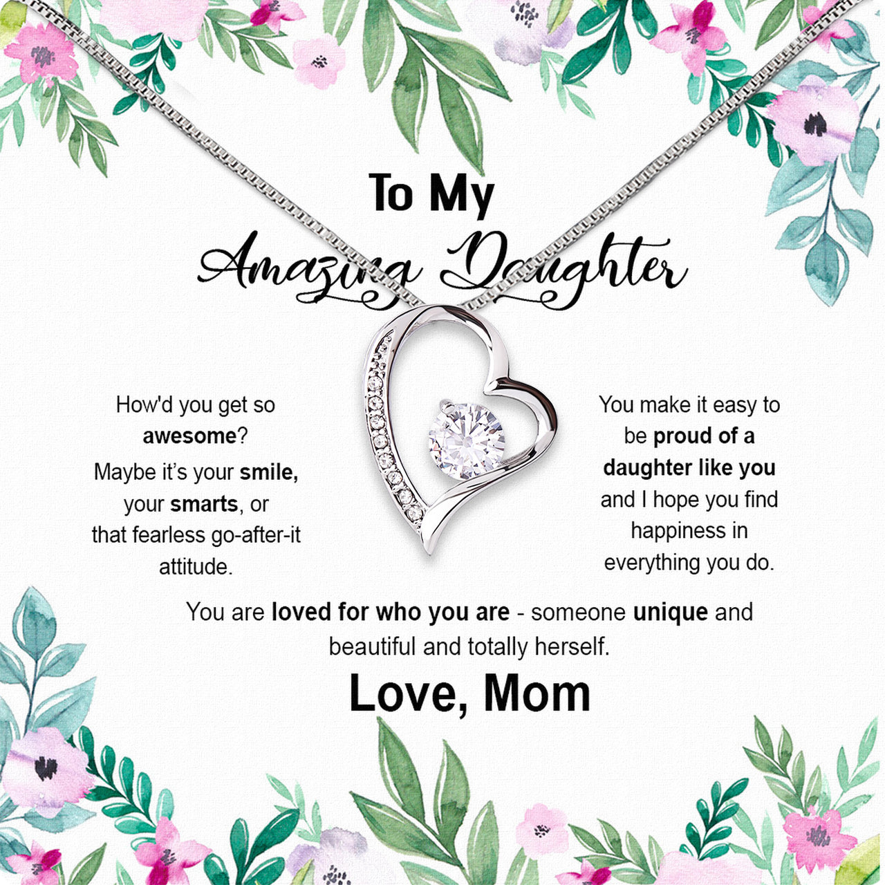 Daughter from Mom Necklace: A Lighted Reminder of Your Unbreakable Love