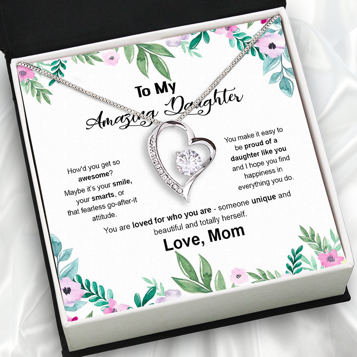 Daughter from Mom Necklace: A Lighted Reminder of Your Unbreakable Love